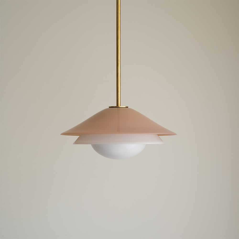 Jessica Pendant Persimmon-White