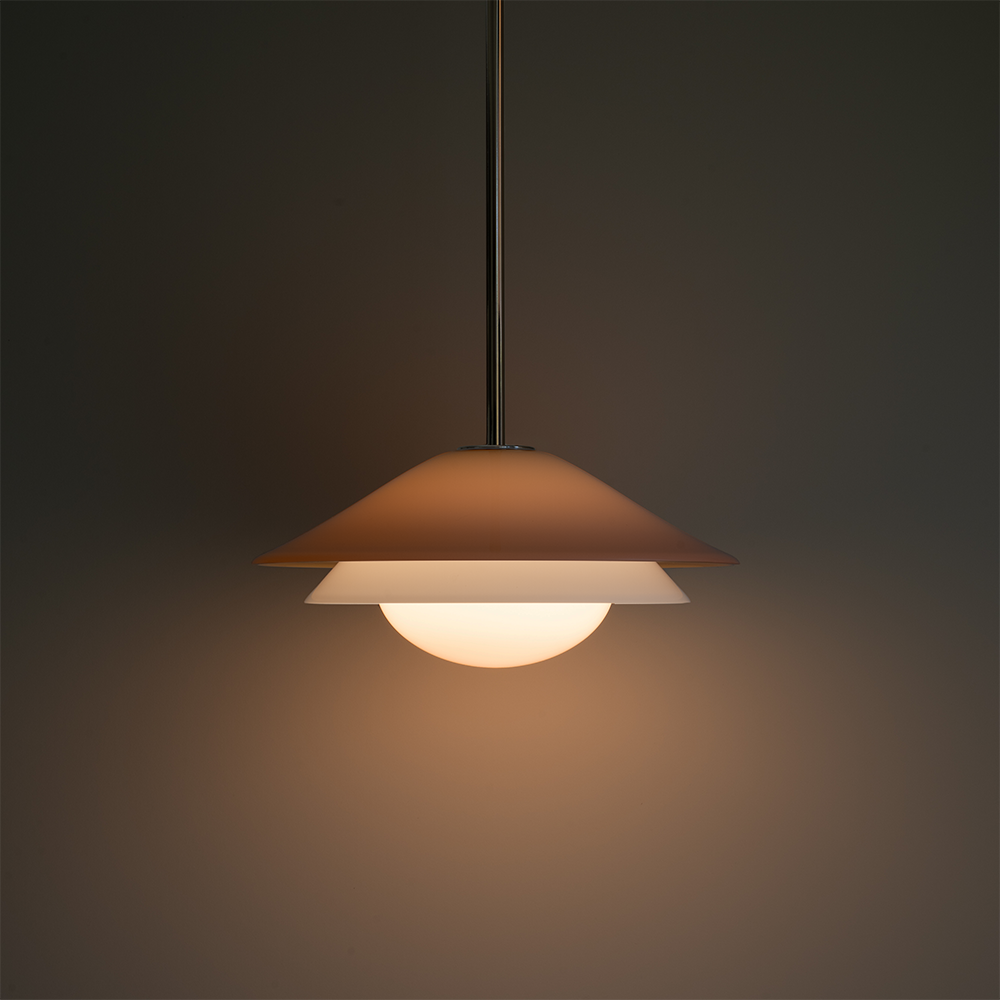 Jessica Pendant Persimmon-White