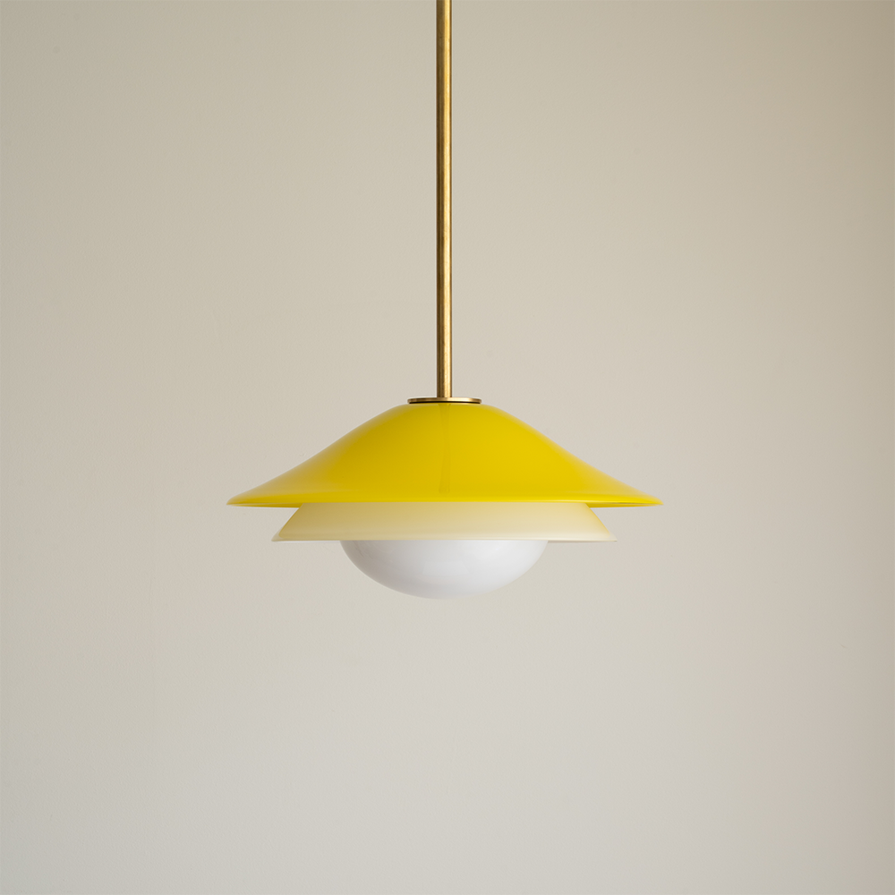 Jessica Pendant Canary-White